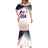 Custom USA Soccer Mermaid Dress Play With Pride - Wonder Print Shop