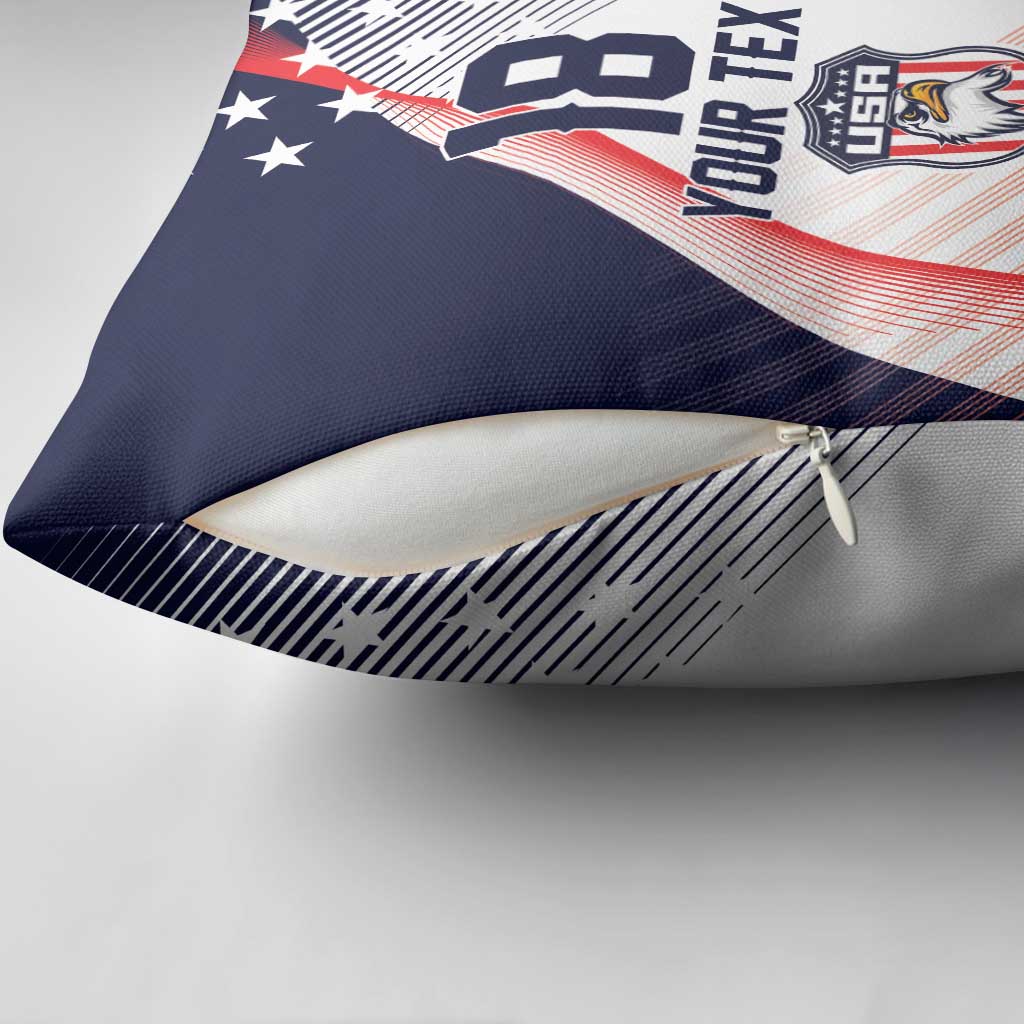 Custom USA Soccer Pillow Cover Play With Pride - Wonder Print Shop