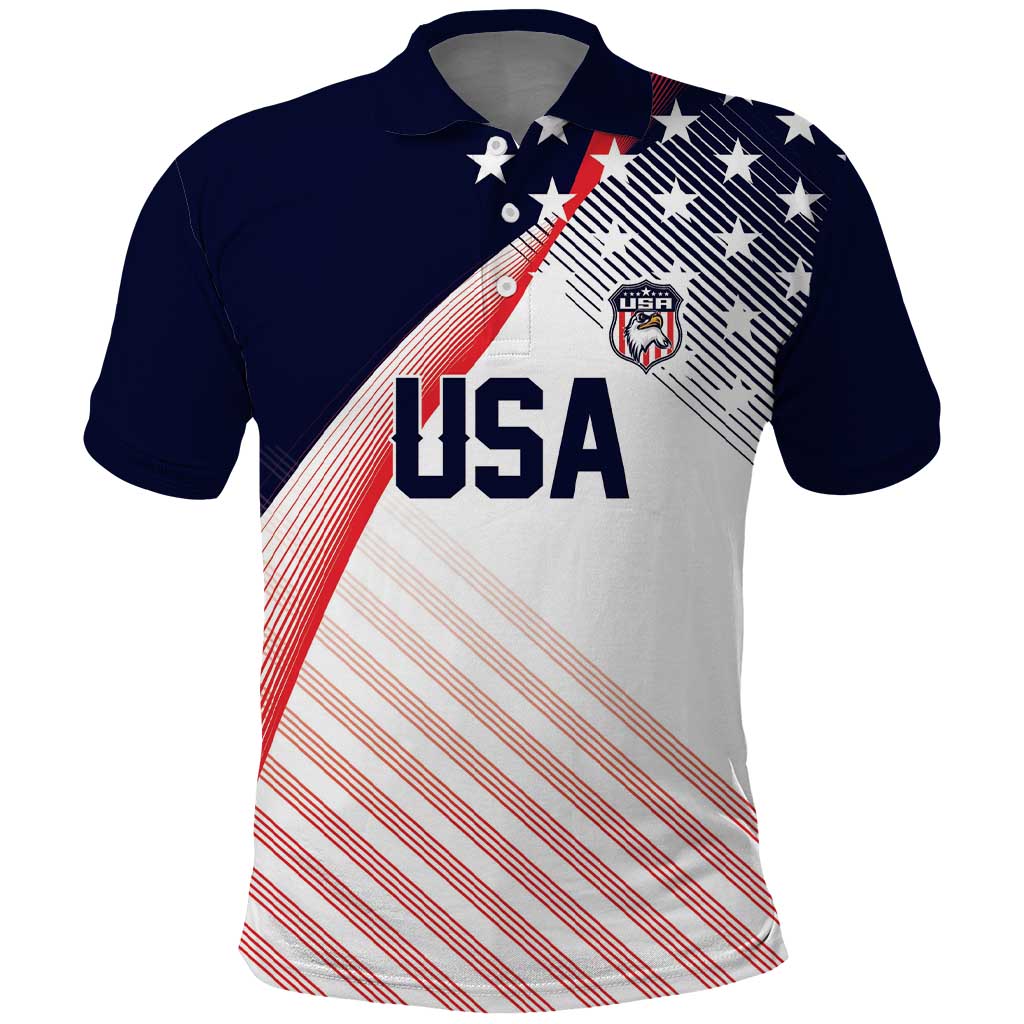 Custom USA Soccer Polo Shirt Play With Pride - Wonder Print Shop