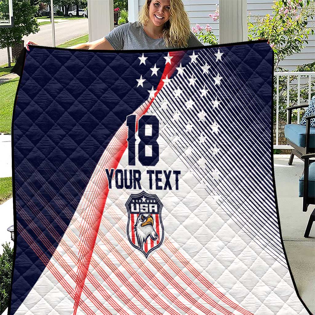 Custom USA Soccer Quilt Play With Pride - Wonder Print Shop