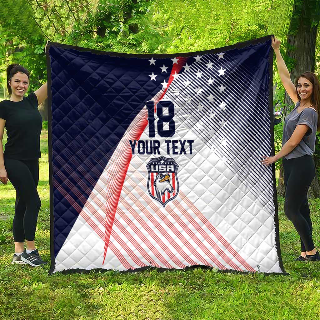 Custom USA Soccer Quilt Play With Pride - Wonder Print Shop