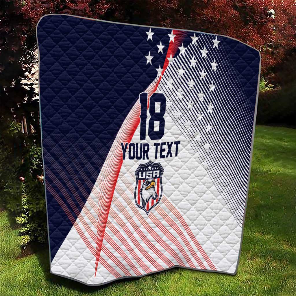 Custom USA Soccer Quilt Play With Pride - Wonder Print Shop