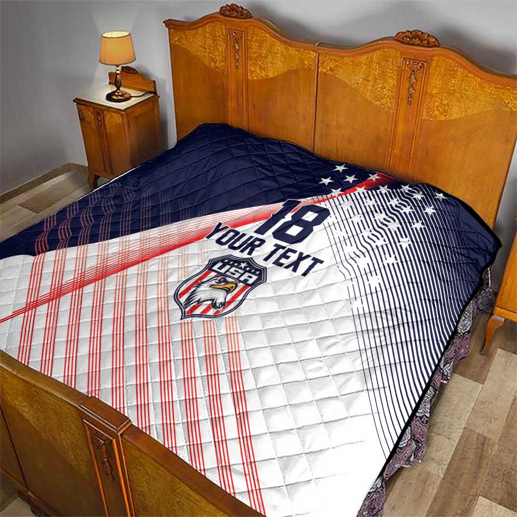 Custom USA Soccer Quilt Play With Pride - Wonder Print Shop