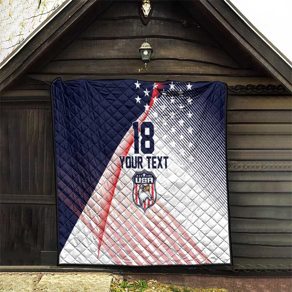 Custom USA Soccer Quilt Play With Pride - Wonder Print Shop