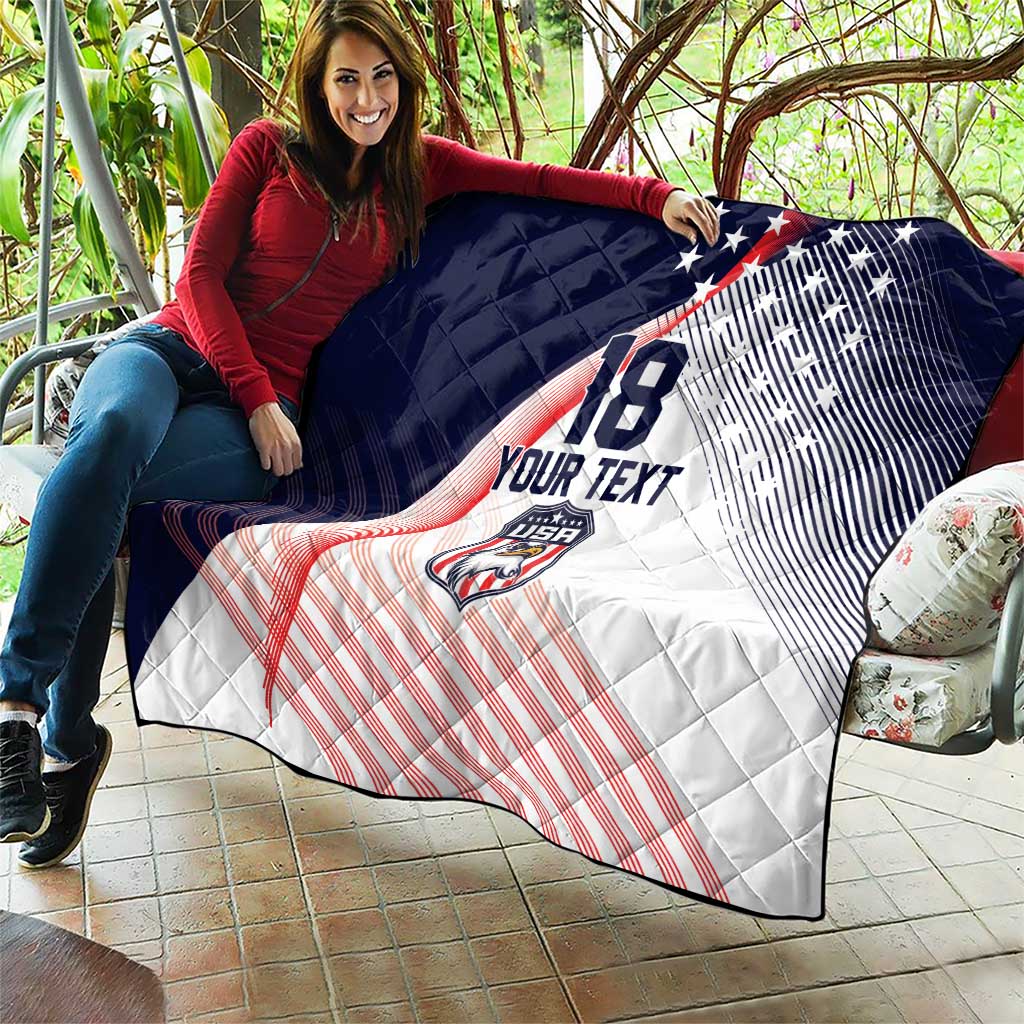 Custom USA Soccer Quilt Play With Pride - Wonder Print Shop