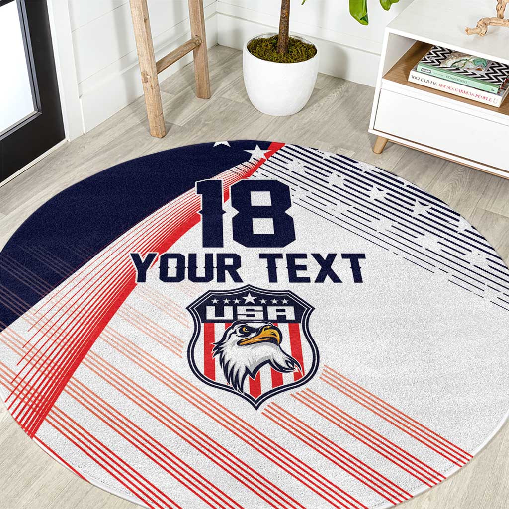 Custom USA Soccer Round Carpet Play With Pride - Wonder Print Shop