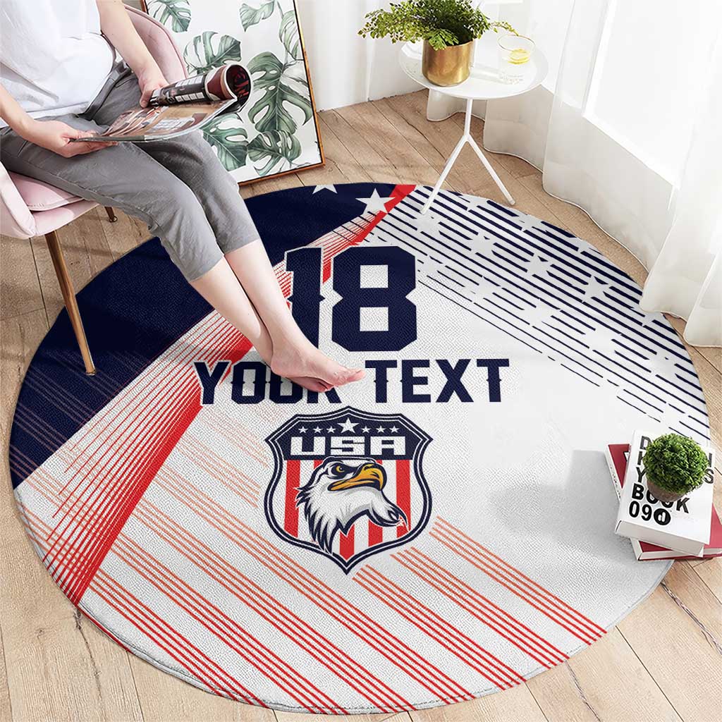 Custom USA Soccer Round Carpet Play With Pride - Wonder Print Shop