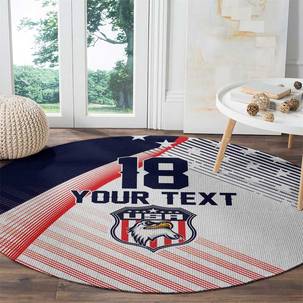 Custom USA Soccer Round Carpet Play With Pride - Wonder Print Shop