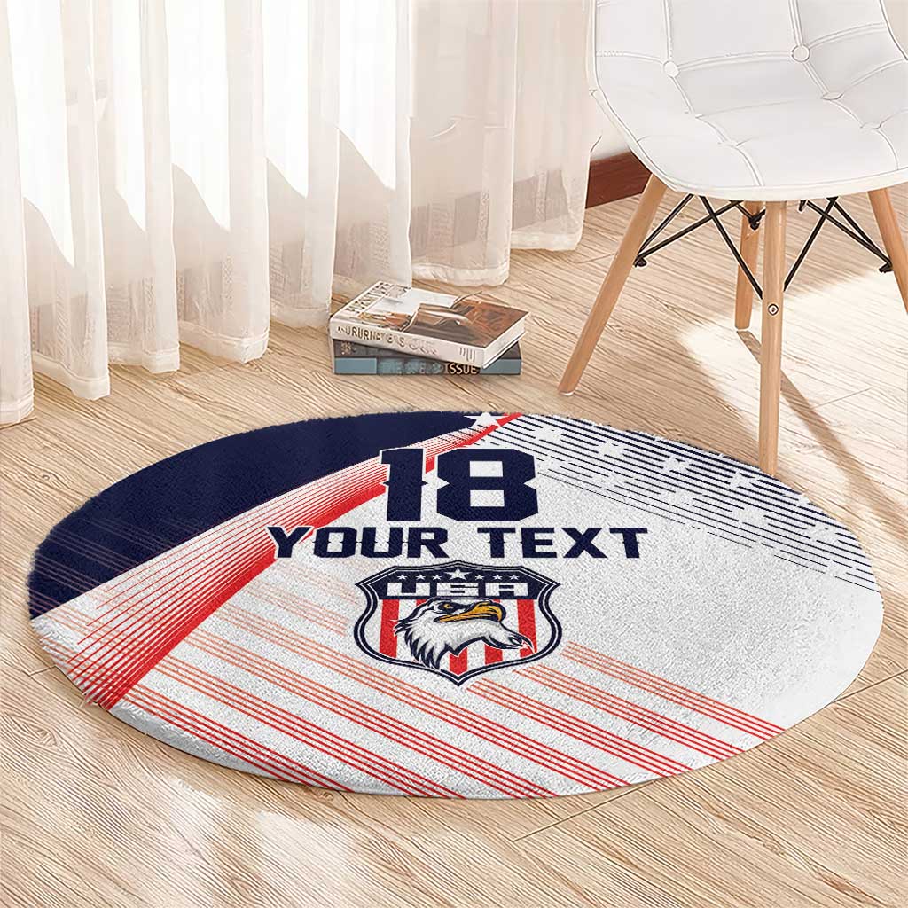 Custom USA Soccer Round Carpet Play With Pride - Wonder Print Shop