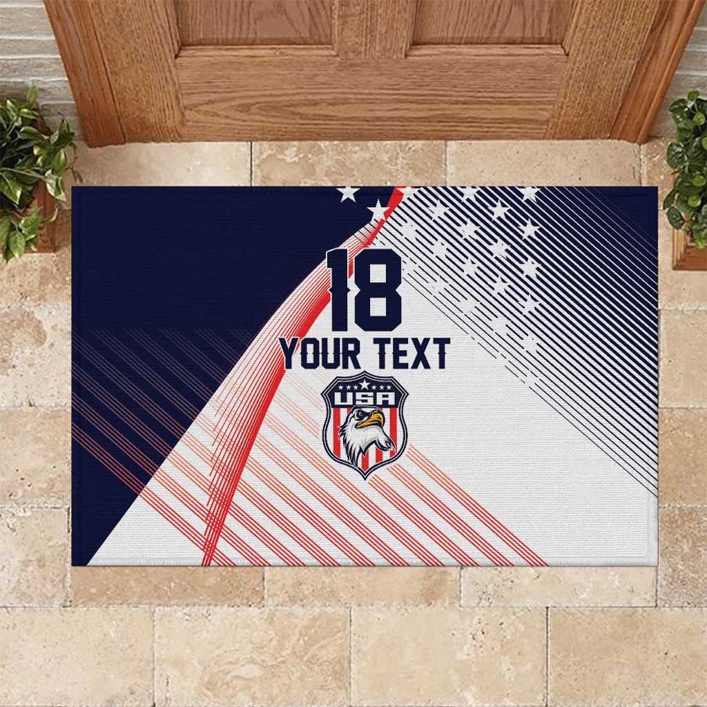 Custom USA Soccer Rubber Doormat Play With Pride - Wonder Print Shop