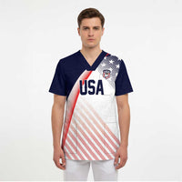 Custom USA Soccer Scrub Top Play With Pride - Wonder Print Shop