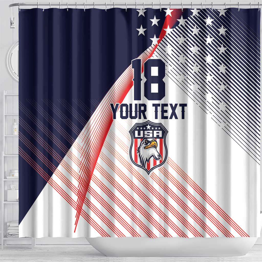 Custom USA Soccer Shower Curtain Play With Pride - Wonder Print Shop