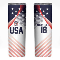 Custom USA Soccer Skinny Tumbler Play With Pride - Wonder Print Shop