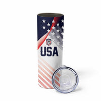 Custom USA Soccer Skinny Tumbler Play With Pride - Wonder Print Shop