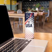 Custom USA Soccer Skinny Tumbler Play With Pride - Wonder Print Shop