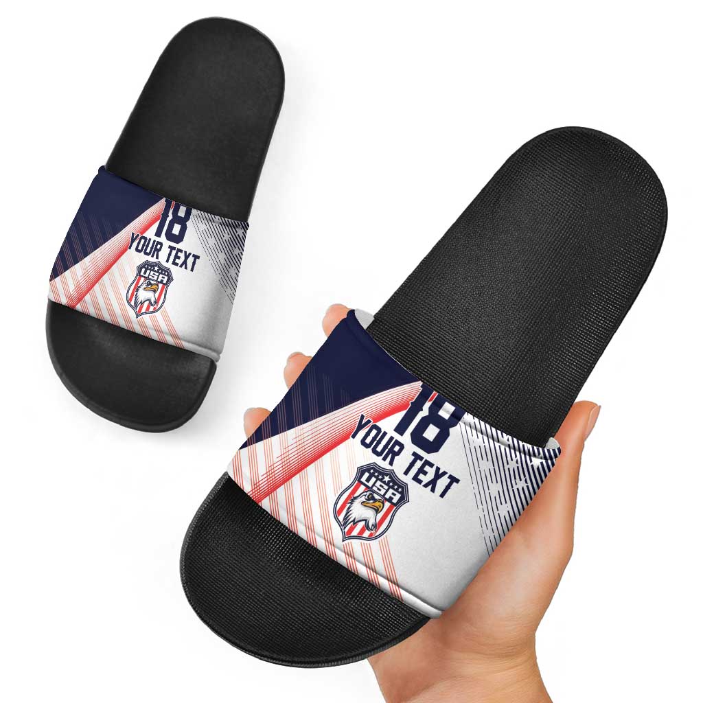 Custom USA Soccer Slide Sandals Play With Pride - Wonder Print Shop