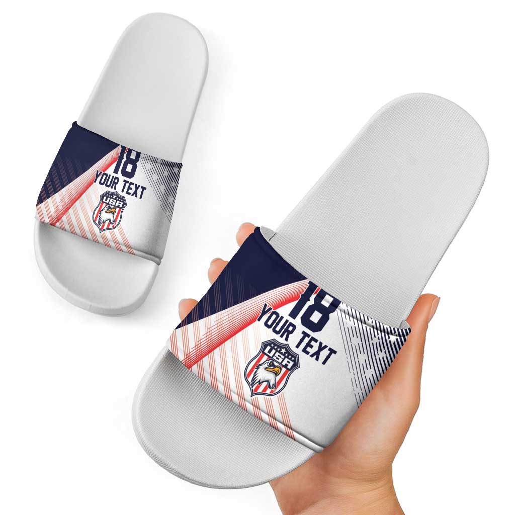 Custom USA Soccer Slide Sandals Play With Pride - Wonder Print Shop