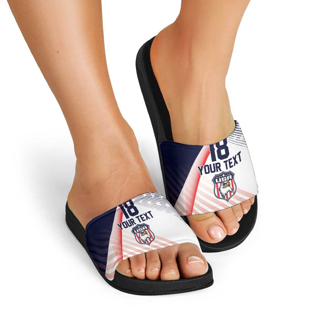 Custom USA Soccer Slide Sandals Play With Pride - Wonder Print Shop
