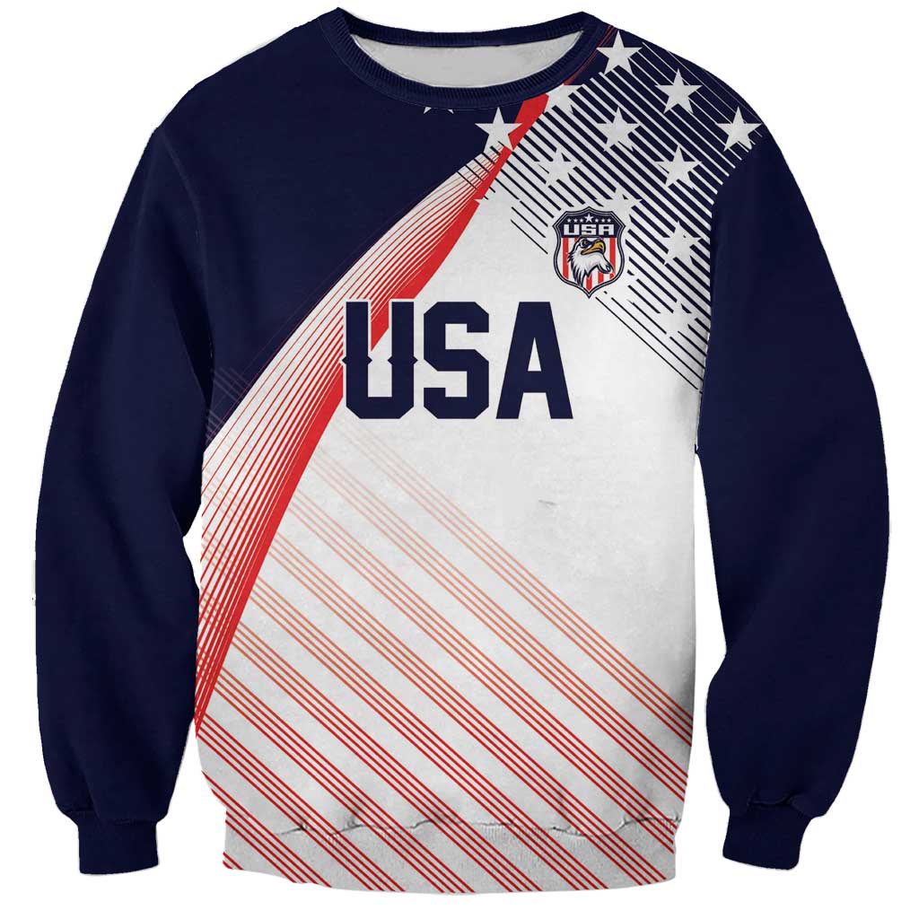 Custom USA Soccer Sweatshirt Play With Pride - Wonder Print Shop