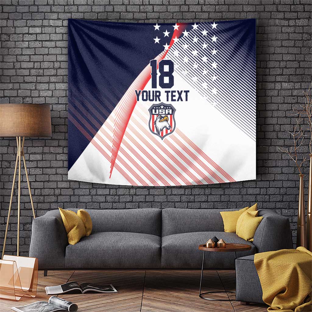 Custom USA Soccer Tapestry Play With Pride - Wonder Print Shop