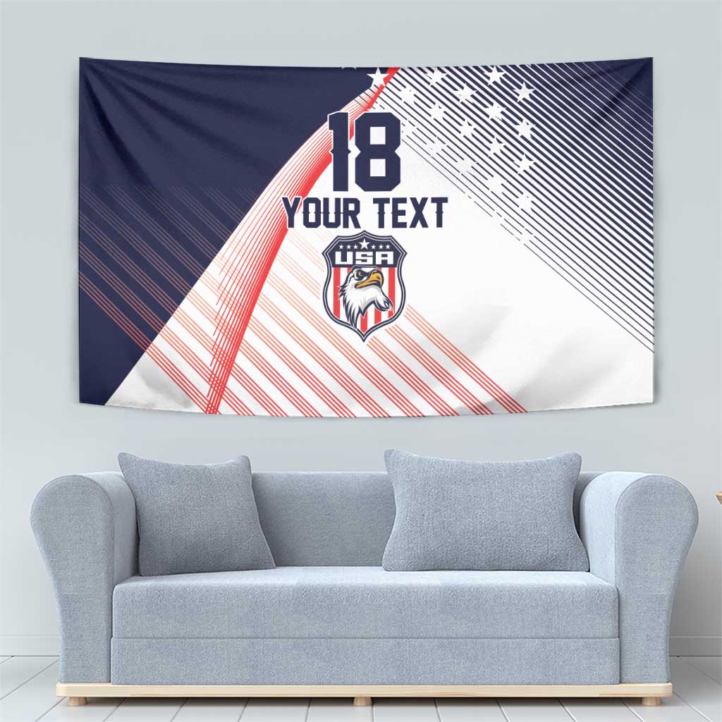 Custom USA Soccer Tapestry Play With Pride - Wonder Print Shop