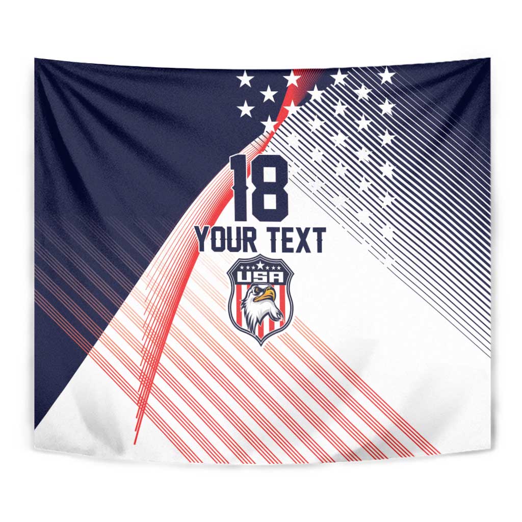 Custom USA Soccer Tapestry Play With Pride - Wonder Print Shop