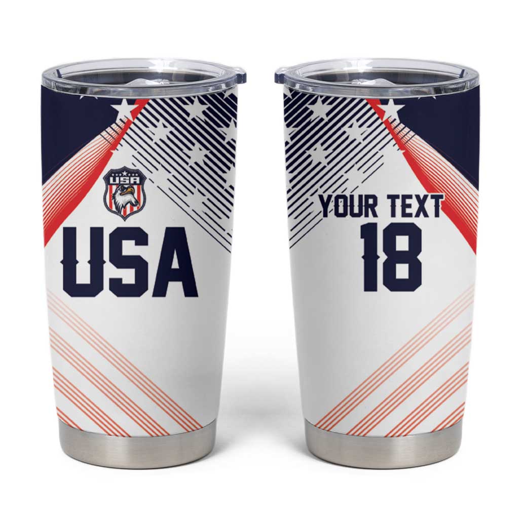 Custom USA Soccer Tumbler Cup Play With Pride - Wonder Print Shop