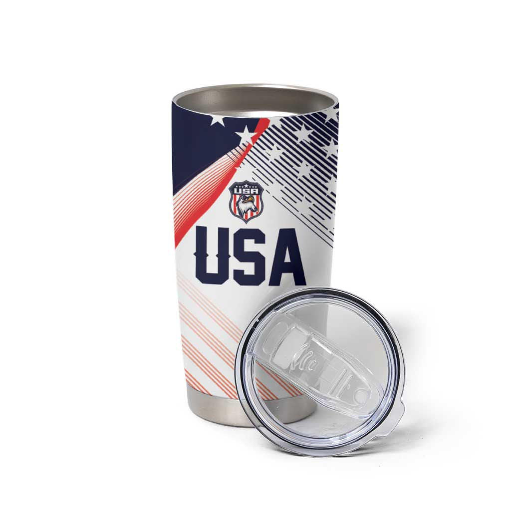 Custom USA Soccer Tumbler Cup Play With Pride - Wonder Print Shop