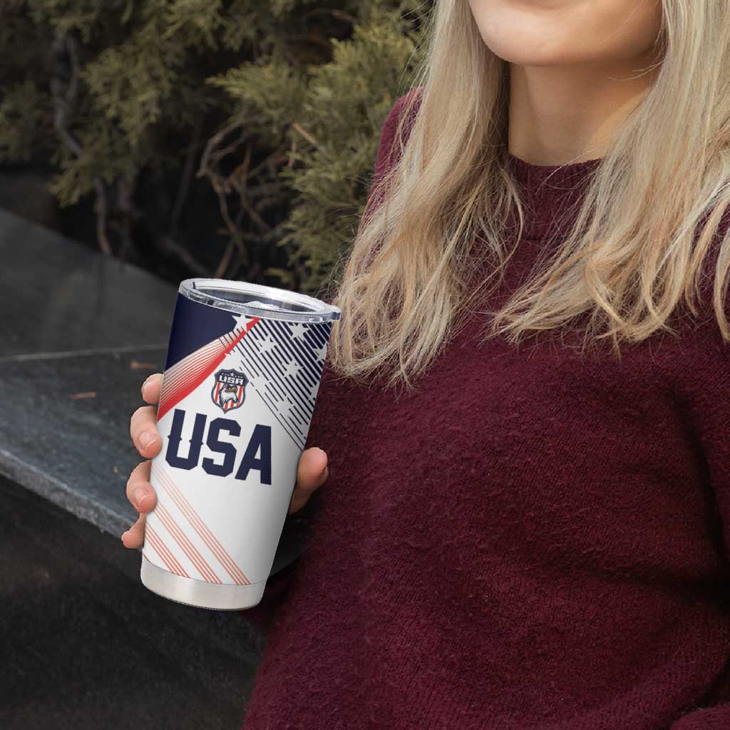 Custom USA Soccer Tumbler Cup Play With Pride - Wonder Print Shop
