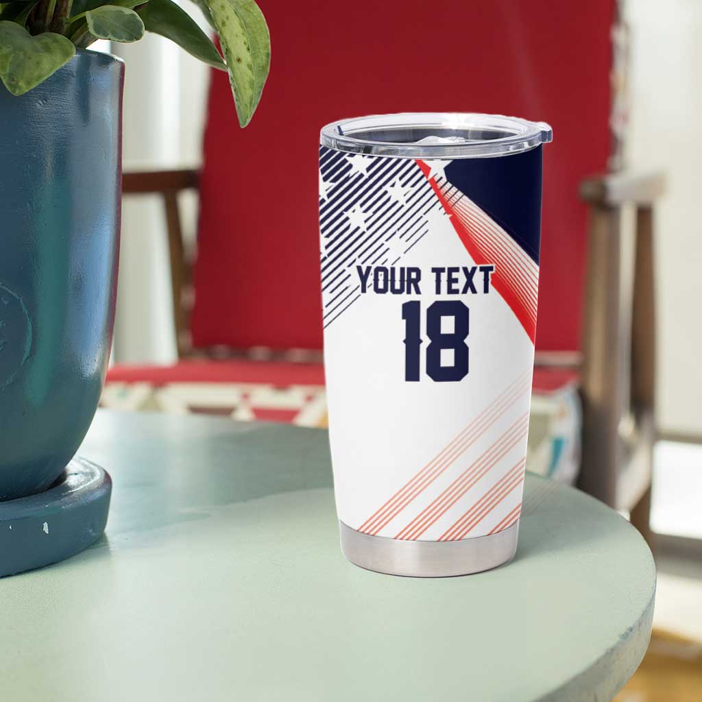 Custom USA Soccer Tumbler Cup Play With Pride - Wonder Print Shop