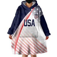 Custom USA Soccer Wearable Blanket Hoodie Play With Pride - Wonder Print Shop