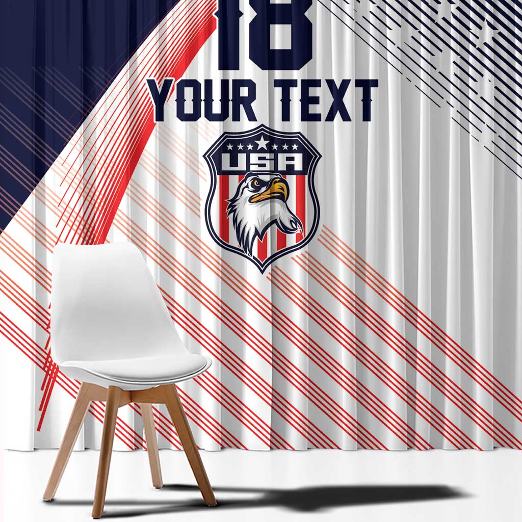 Custom USA Soccer Window Curtain Play With Pride - Wonder Print Shop