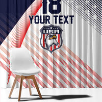 Custom USA Soccer Window Curtain Play With Pride - Wonder Print Shop