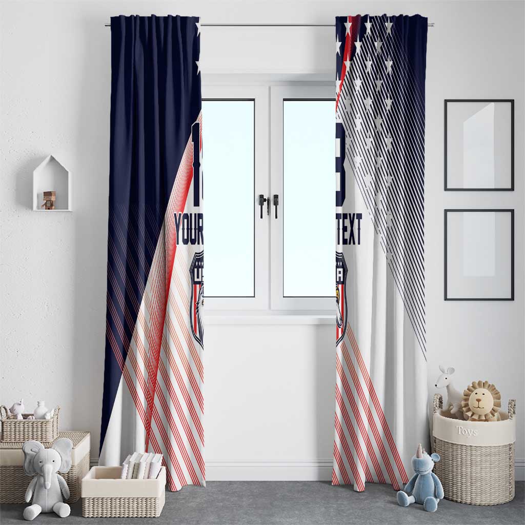 Custom USA Soccer Window Curtain Play With Pride - Wonder Print Shop