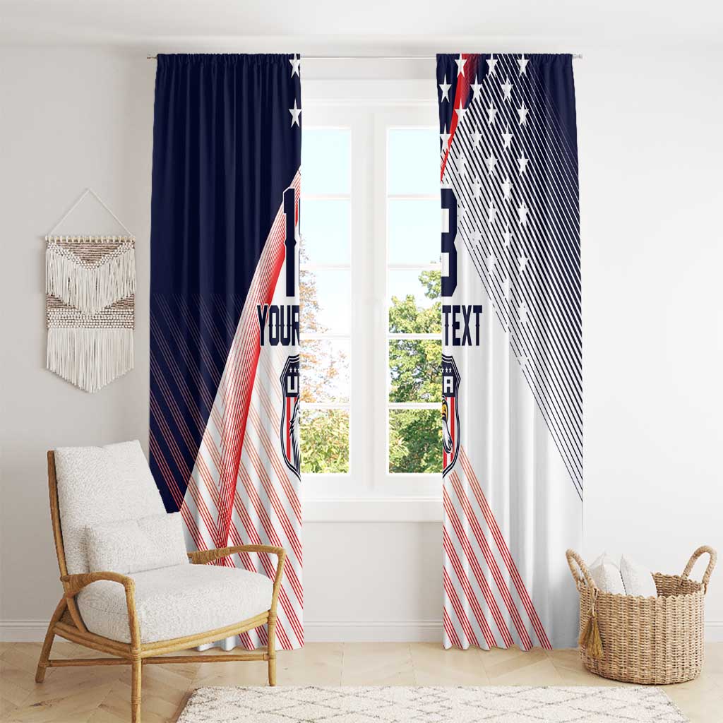 Custom USA Soccer Window Curtain Play With Pride - Wonder Print Shop
