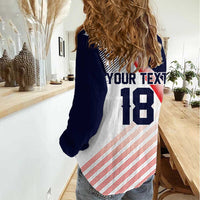 Custom USA Soccer Women Casual Shirt Play With Pride - Wonder Print Shop