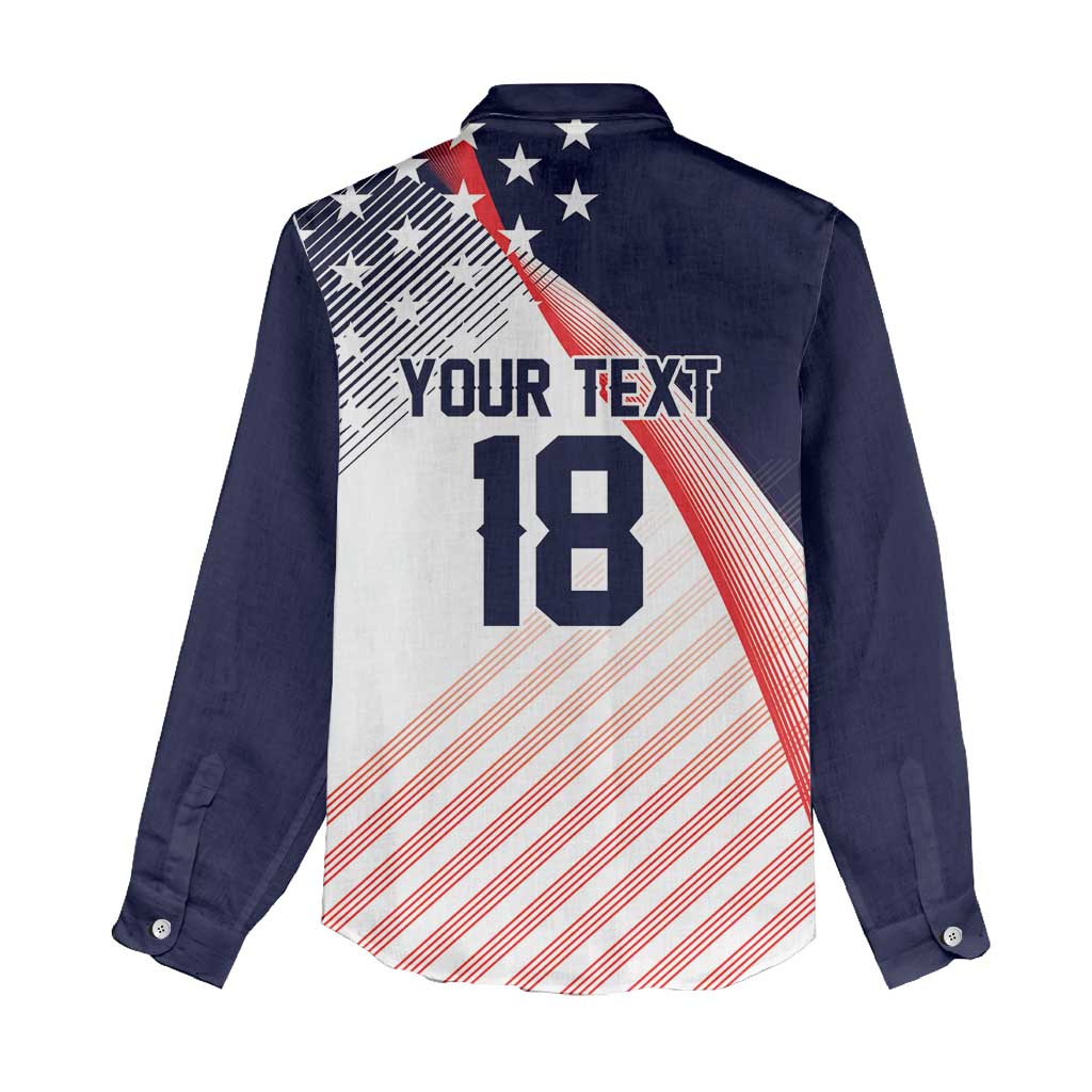Custom USA Soccer Women Casual Shirt Play With Pride - Wonder Print Shop
