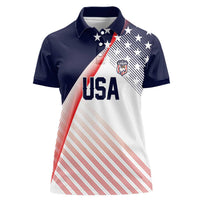 Custom USA Soccer Women Polo Shirt Play With Pride - Wonder Print Shop
