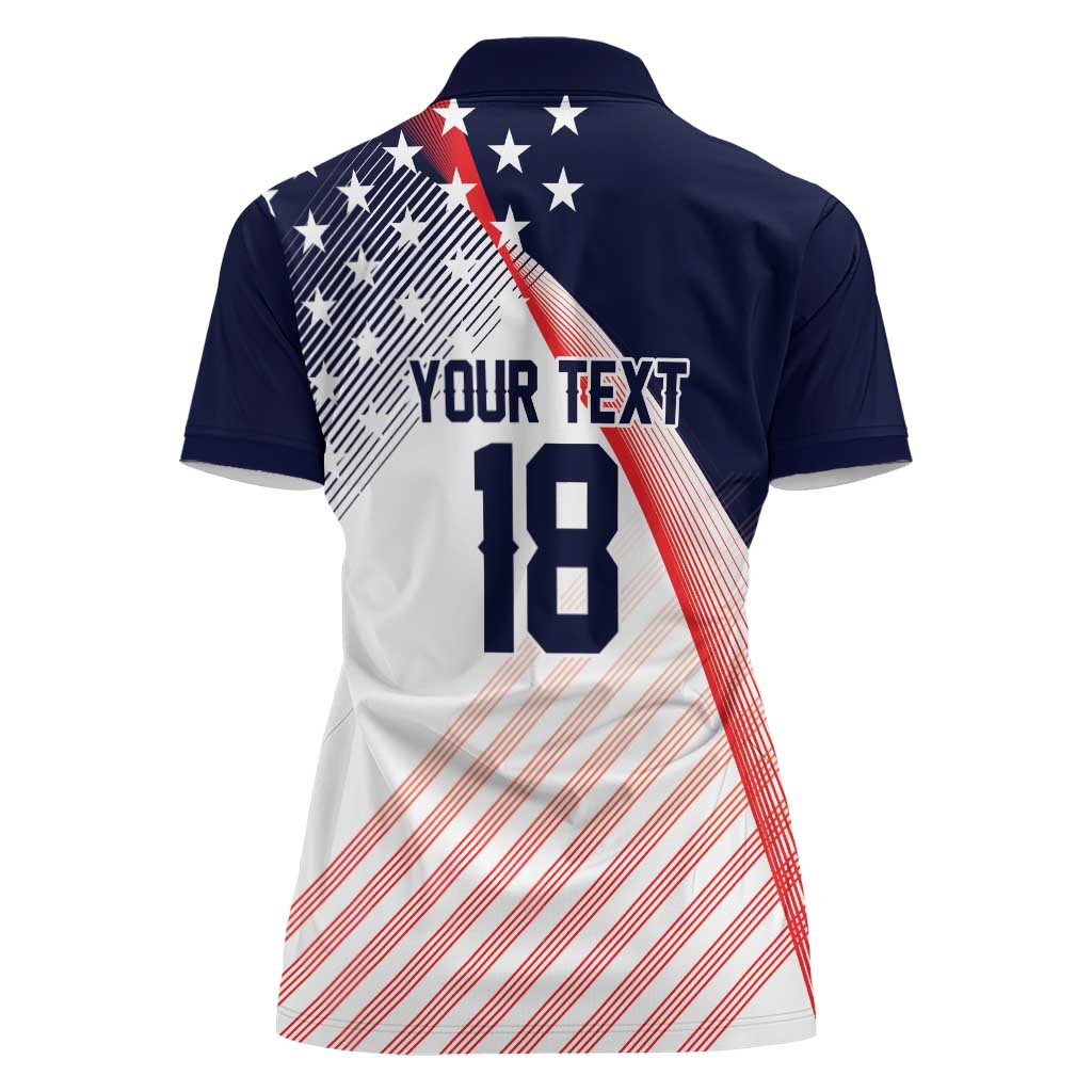 Custom USA Soccer Women Polo Shirt Play With Pride - Wonder Print Shop
