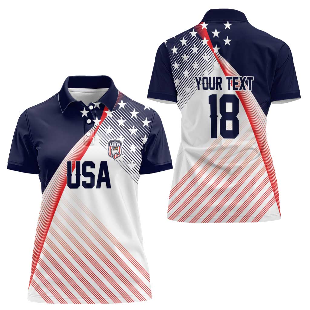 Custom USA Soccer Women Polo Shirt Play With Pride - Wonder Print Shop