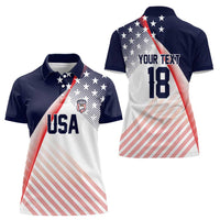 Custom USA Soccer Women Polo Shirt Play With Pride - Wonder Print Shop