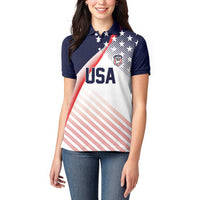 Custom USA Soccer Women Polo Shirt Play With Pride - Wonder Print Shop