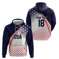 Custom USA Soccer Zip Hoodie Play With Pride - Wonder Print Shop