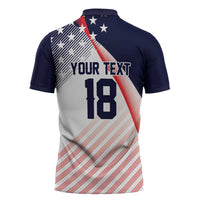 Custom USA Soccer Zipper Polo Shirt Play With Pride - Wonder Print Shop