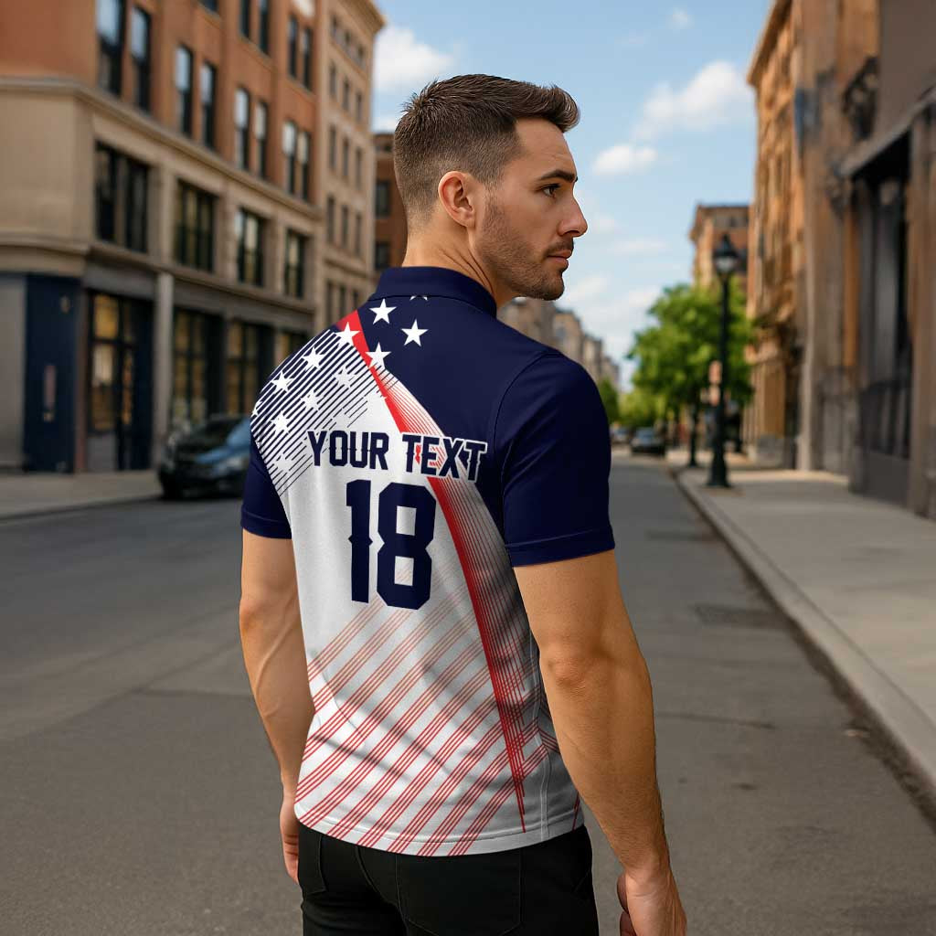Custom USA Soccer Zipper Polo Shirt Play With Pride - Wonder Print Shop