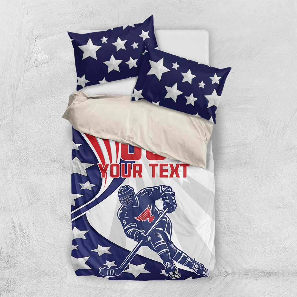 Custom United States Ice Hockey Bedding Set USA Go Champions