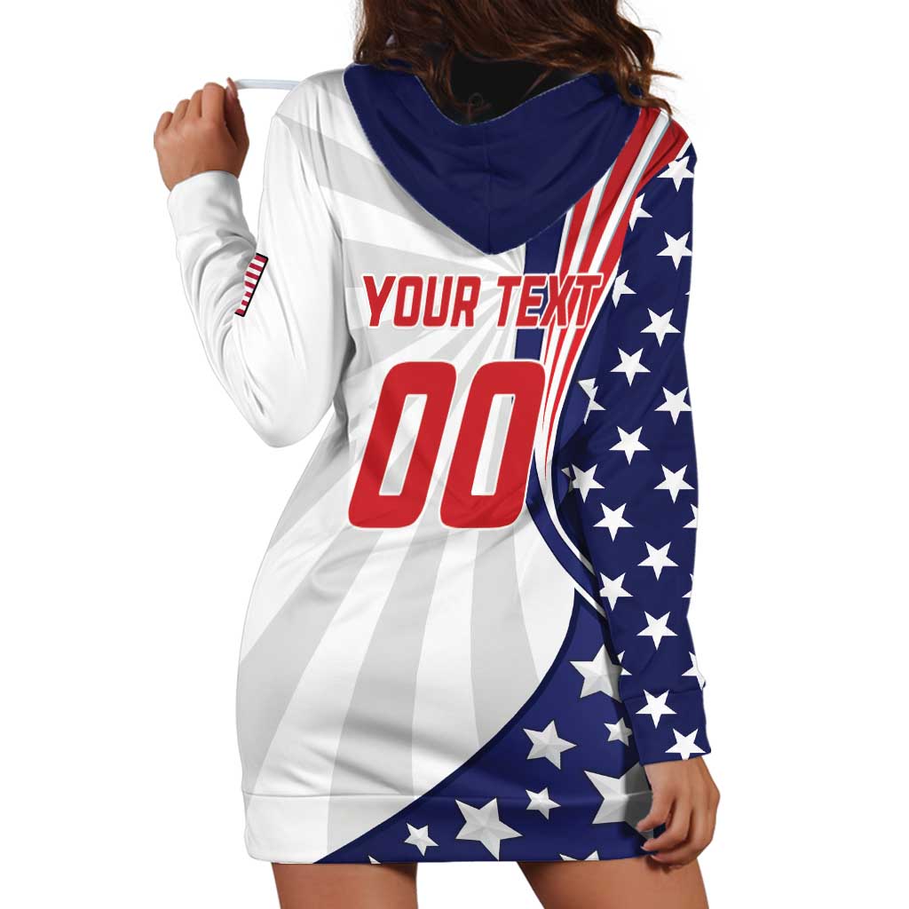 Custom United States Ice Hockey Hoodie Dress USA Go Champions