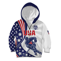 Custom United States Ice Hockey Kid Hoodie USA Go Champions