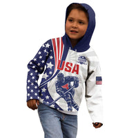 Custom United States Ice Hockey Kid Hoodie USA Go Champions