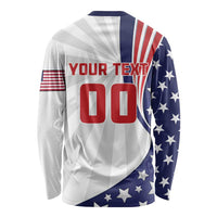 Custom United States Ice Hockey Long Sleeve Shirt USA Go Champions